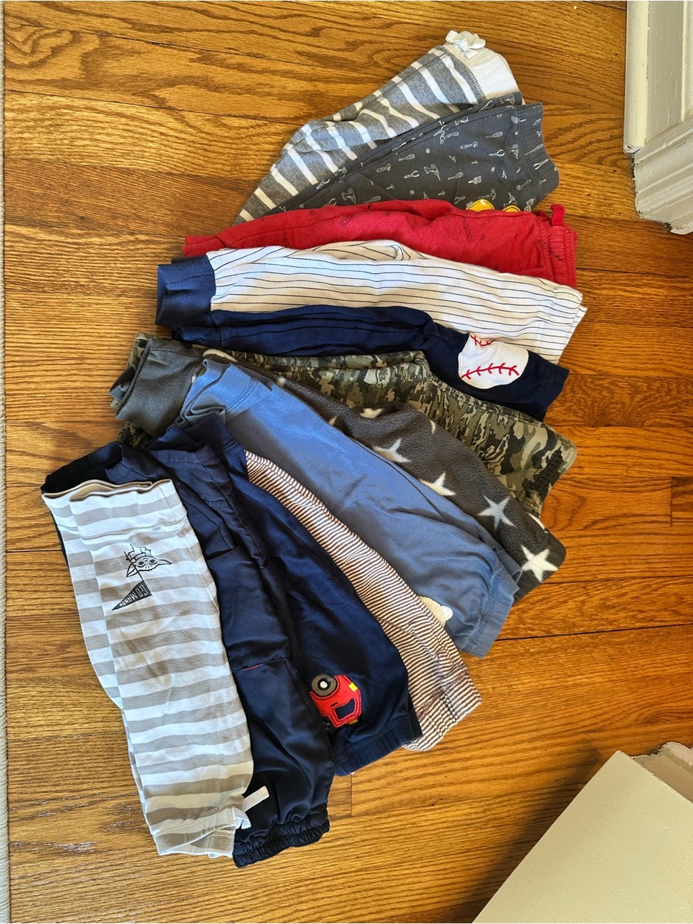 Kids Mixed-Style Jogger Bundle - Navy, Gray, Red & Camouflage
